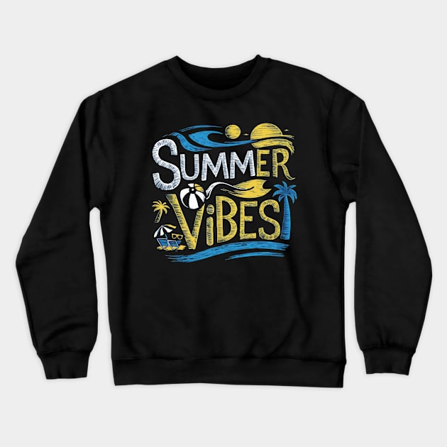 Summer vibes SunshineStyle Crewneck Sweatshirt by elmouden123